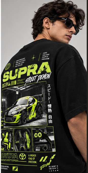 SUPRA STREET DEMON Oversized T-Shirt