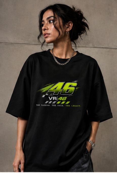 VR46 Racing Legacy Women's Oversized T-Shirt - Image 6