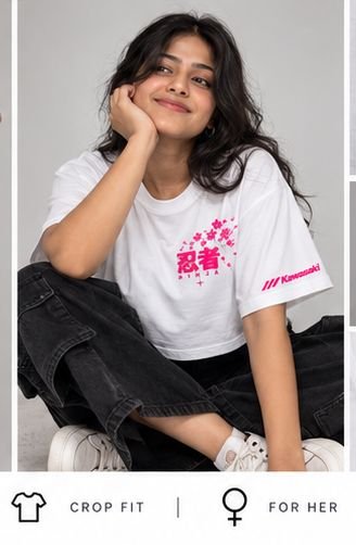 Ninja ZX-6R Pink Racing Women’s Cropped Tee - Image 7