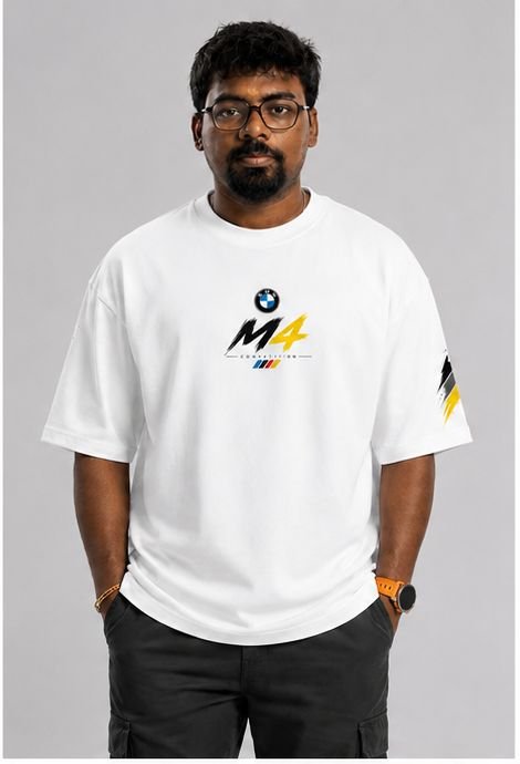 M4 Competition Oversized T-Shirt – White - Image 2