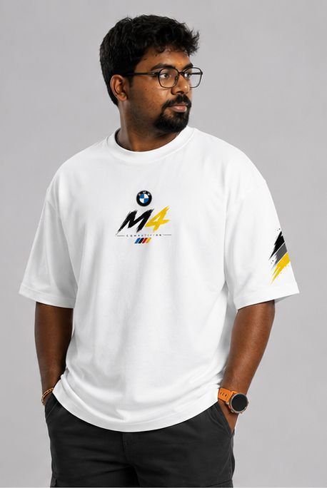 M4 Competition Oversized T-Shirt – White - Image 3