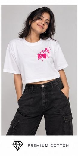 Ninja ZX-6R Pink Racing Women’s Cropped Tee